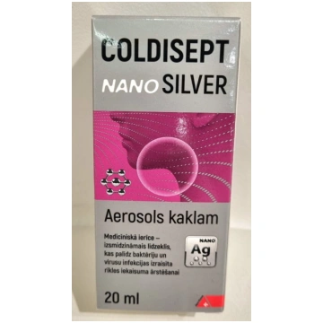 Coldisept Nano Silver aerosols kaklam 20 ml