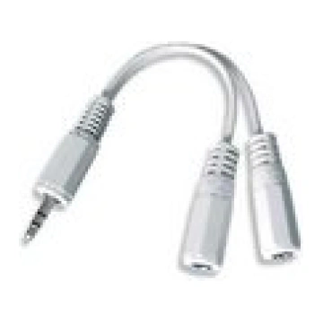 Gembird CABLE AUDIO SPLITTER 3.5MM/10CM WHT CCA-41