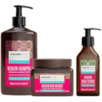 ARGANICARE Šampūns + maska + serums ar keratīnu | 