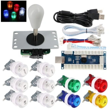 SJ@JX Arcade Game Stick DIY komplekts Pogas ar log