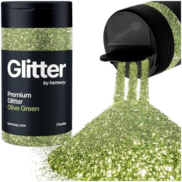 Hemway Olive Green Glitter Chunky 130 g / 4,6 oz P