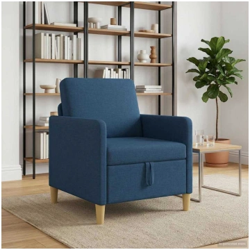 Sofas ar uzglabāšanu zila 72 x 78 x 87 cm polieste