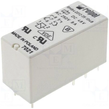 Relay: electromagnetic | DPDT | Ucoil: 48VDC | 8A 