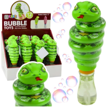 Soap Bubbles Snake Rotating Toy 2in1 Green