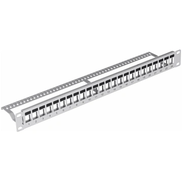 Patch panel; Keystone; white; Number of ports: 24;
