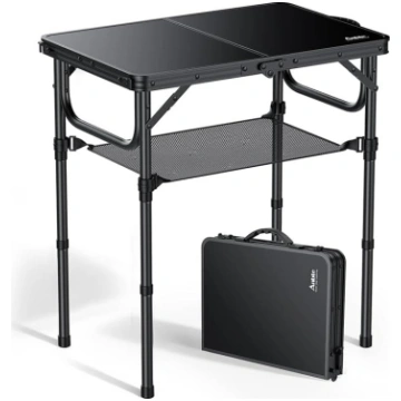Anbte Folding Camping Table, 58 x 40 cm, Aluminium