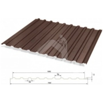 Trapecveida profils T-18 RAL8017 1160x2000