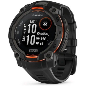 Garmin Instinct® 3 – 45 mm, saules pulkstenis, mel