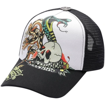 Cepur izliekta truckeris melns snapback Snake And 