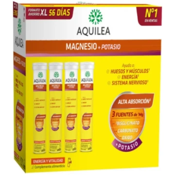 Magnesium + Potassium 56 Tablets Aquilea