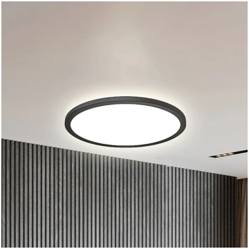LED panelis Slim Remote RGBW, Ø 42 cm, melns, fona