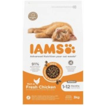 Sausā barība kaķēniem - IAMS CAT KITTEN CHICKEN 3 