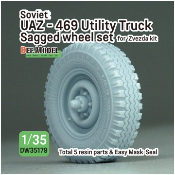 Soviet UAZ-469 Utility Truck Sagged Wheel Set (For