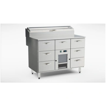 Picu sagatavošanas galds 1200 mm, 7 atvilktnes INO