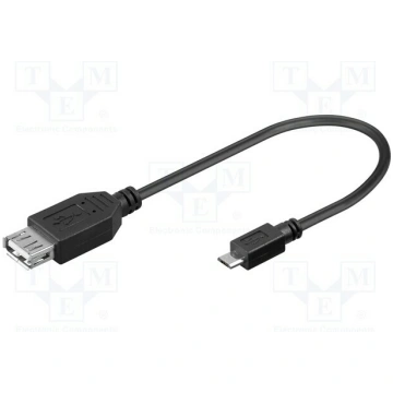 Cable; USB 2.0; USB A socket,USB B micro plug; 0.2