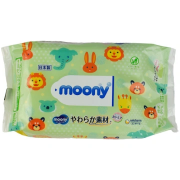 Mitrās salvetes Moony 76 gab