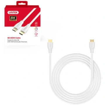 UNITEK HDMI 2.1 8K HDR Cable White 2 m C11099AWH03