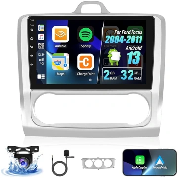 Android 13 2 DIN auto radio priekš Ford Focus Mk2/