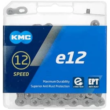 KMC velosipēda ķēde e12EPT, 12 ātrumi, 1/2 collas
