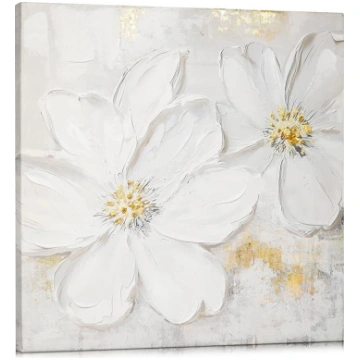 Hollyone Ziedi Kanvas bildes 30 x 30 cm Eļļas glez