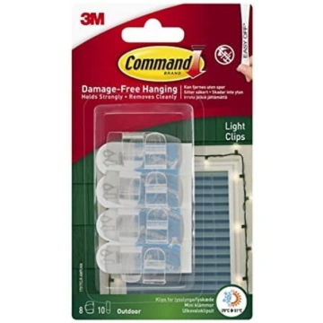 3M Command Outdoor Light Clips 17017Clr-Awc