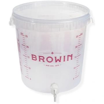 30L fermentācijas tvertne ar krānu (caurspīdīga) +