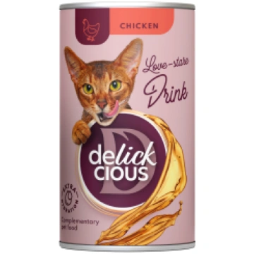 Delickcious dzēriens - zupa kaķiem ar vistu, 140 g