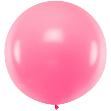 Rozā PASTEĻKRĀSAS lateksa balons 1 gab, 1 m
