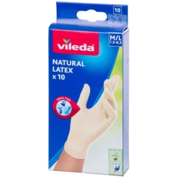 Vileda Natural Latex gloves, size S/M, 10 pairs VI