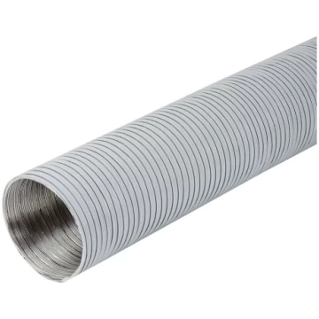Europlast alumīnija gaisa vads balts Ø125mm-1.5m, 