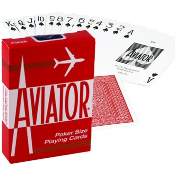Aviator Standard poker playing cards (red) Bicycle