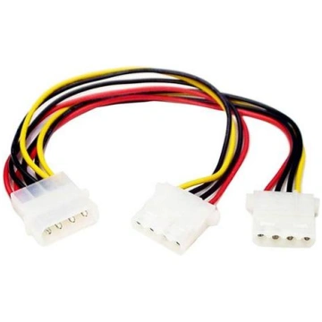 StarTech.com LP4 to 2x LP4 Power Y Splitter Cable 