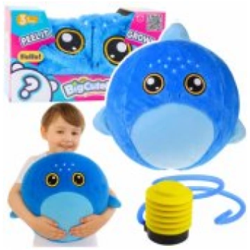 LEAN Toys Growing Plush Blue Shark Jumping Ball Pu