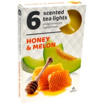Smaržīgas tējas sveces (6 gab) - MEDUS, MELONE