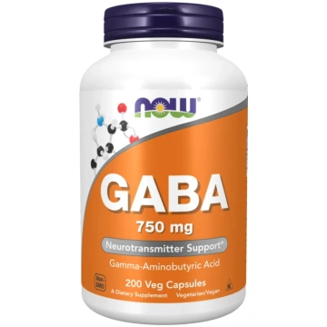 GABA 750 mg, 100 kapsulas Now Foods