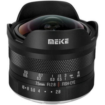 Meike APS-C objektīvs 7,5 mm f/2,8 bezspoguļu kame