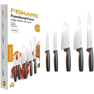 Fiskars virtuves nažu komplekts, 5 gabali, funkcio