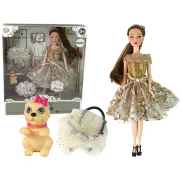 Doll For Children Emily With Dog Long Hair