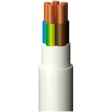 Draka Instalācijas kabelis XPJ 5x2.5mm2 balts 50m,