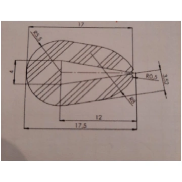 U Gs EPDM profils 17x17.5mm