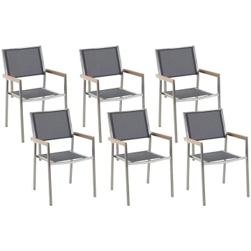 Grosseto Garden Chair Set of 6 Chairs Polyester/St