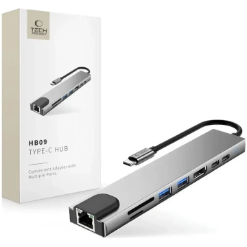 Tech-Protect HB09 HUB ADAPTER 8-IN-1 TYPE-C + USB-