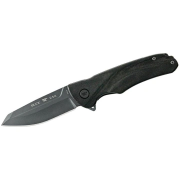 Buck Sprint Ops Pro Black Canvas Micarta S30V 0843
