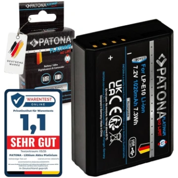PATONA Platinum Battery LP-E10 1020mAh USB-C ieeja
