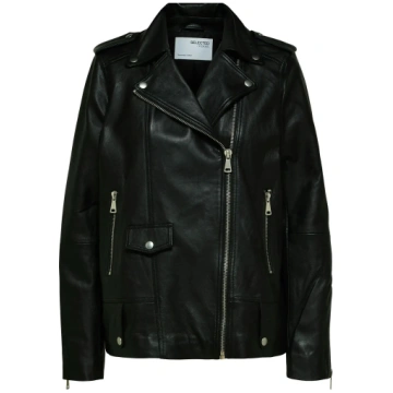 Selected - Slwmadison Leather Jacket B Noos - izmē