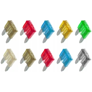MINI Car Fuses, set of 10 pcs. (5A,7,5A,10A,15A,20