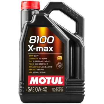 Motoreļļa MOTUL 8100 X-MAX 0W-40 5L