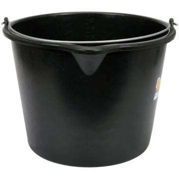 Celtniecības spainis melns | ar snīpi | 20l (06382