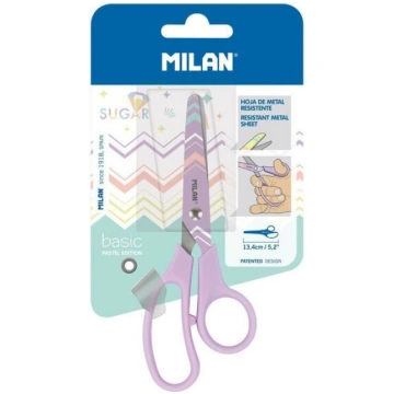 Šķēres ar rakstiem MILAN, violetas, 13.4 cm