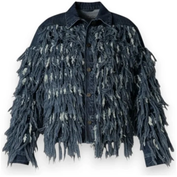 Jordan Bomber Jacket in Denim Fur GDD Fashion